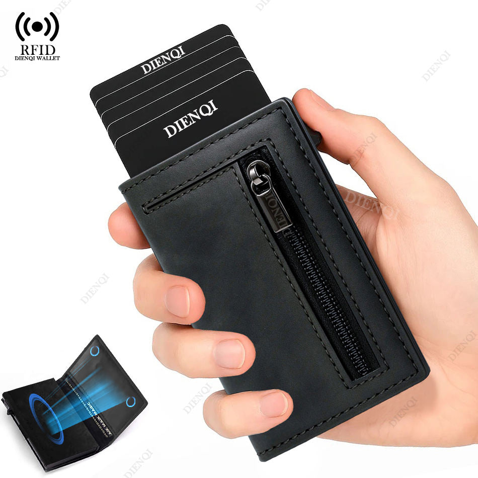 Rfid Blocking Minimalist Wallet Men