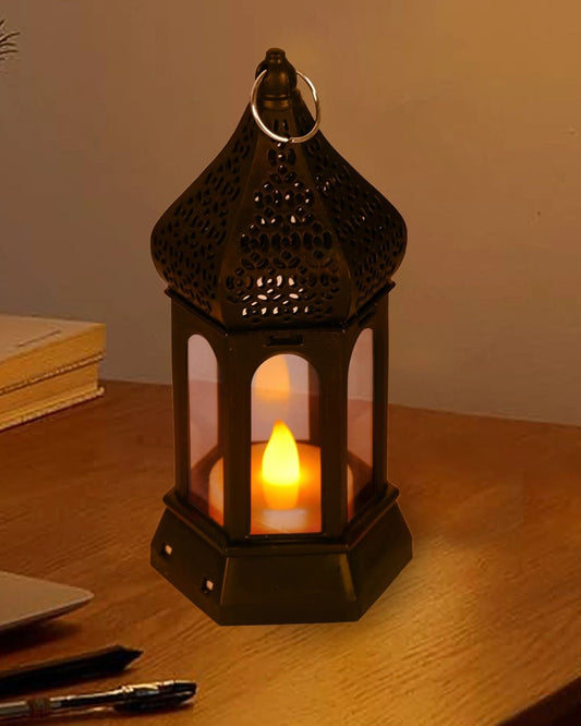 Antique Black candle lamp